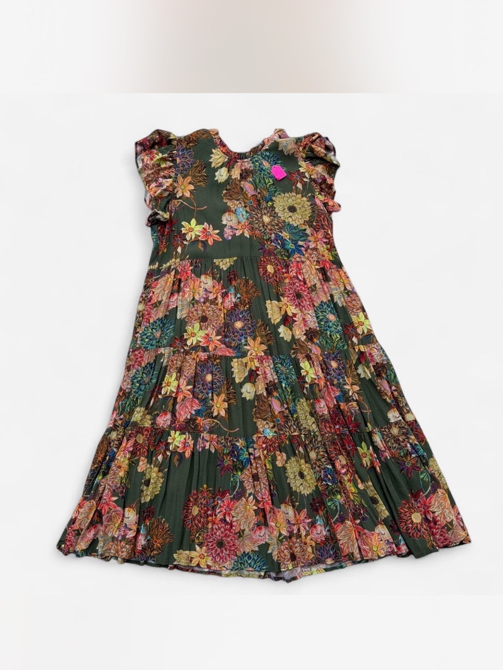 Uncle Frank NEW Green Floral Dress Medium